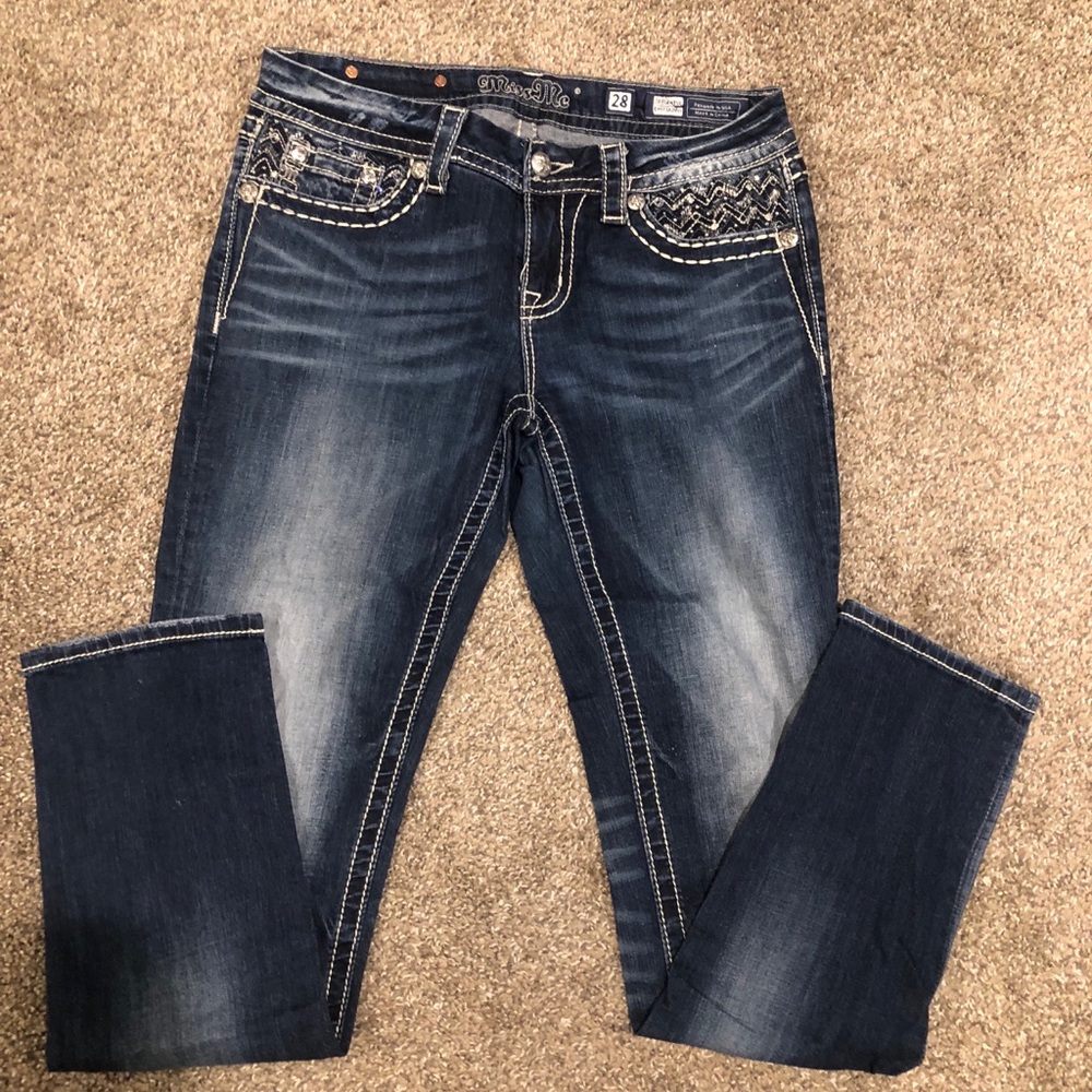 Miss Me Size 28 Like New Easy Skinny Jeans.